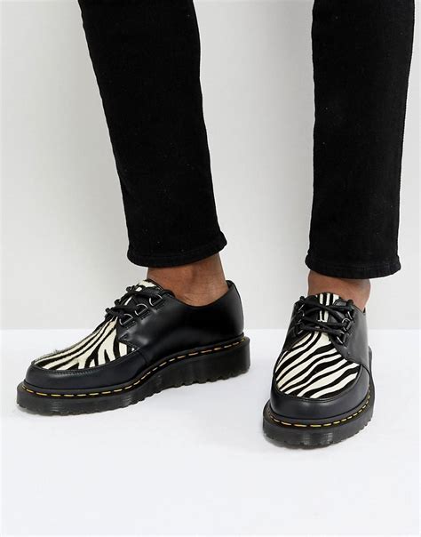 zebra men's creepers ysl|YSL Saint Laurent Creeper Harako Zebra Dress Shoes Black .